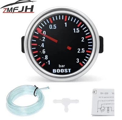 DEPO RACING Manometro Strumento Pressione Turbo Fino a 3 Bar Per Turbina Universale Auto