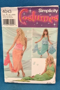 Simplicity Sewing Pattern Girls Misses Mermaid Costume All Sizes Uncut 4043 MAP - Picture 1 of 4