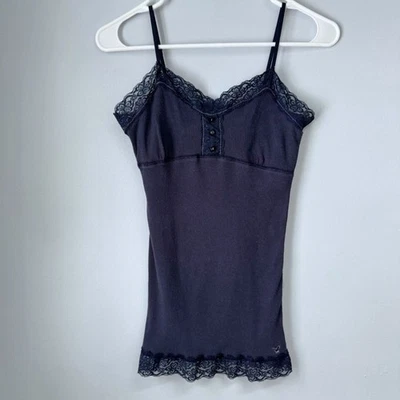 American Eagle темно-кружевная кукла Cami средний Y2K опрятный кокетка Cottagecore - Изображение 1 из 4