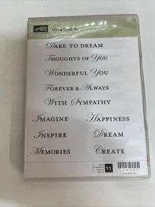 Stampin' Up! Pensieri d'amore ~ NUOVO set di 11 - INUTILIZZATO - Foto 1 di 2