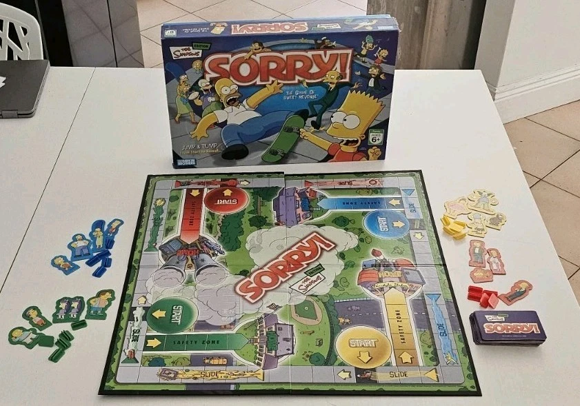 The Simpsons Sorry! Board Game by Parker Brothers - 2007 Edition - COMPLETE! - Image 1 of 4