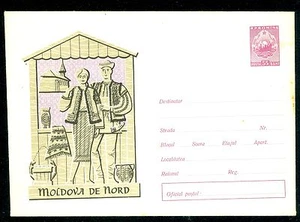 1963 Regional Costume,Monastery,MOLDOVA DE NORD,Pottery,Romania,stationery cover - Picture 1 of 2
