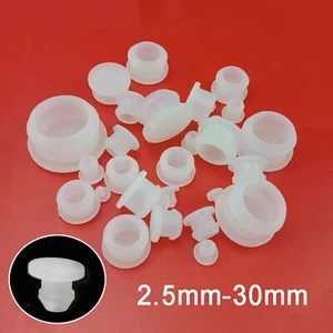Snap-on Hole Plugs Silicone Rubber Blanking End Caps Pipe Tube Inserts Clear - Picture 1 of 7
