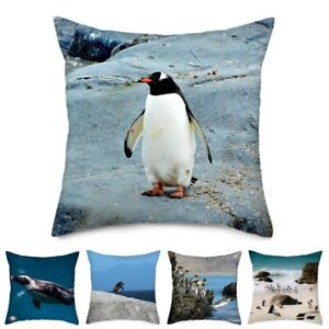  Animals Painted Throw Pillow Cover Cute South Pole Penguin Cushion Covers 