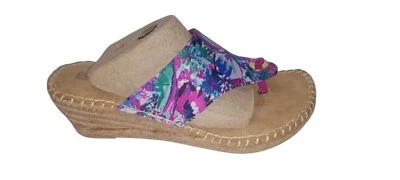 Sandalia de cuña alpargata floral de pelota de playa WHITE MOUNTAIN para mujer talla 6,5 M Foto 1 de 4