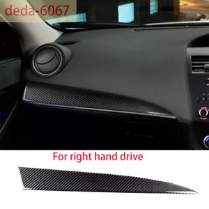 Para Mazda 3 Axela 10-13 RHD Copiloto Salpicadero Guantera Panel Borde Fibra de Carbono - Imagen 1 de 9