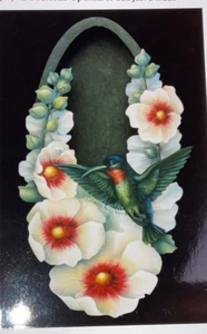 CHERI ROL “Hummingbird & Holly Hocks” Decorative Painting Pattern Packet Spring - Picture 1 of 5