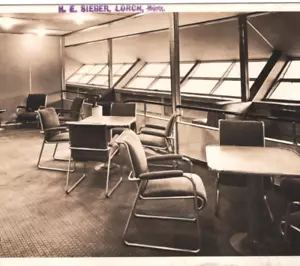 GERMANY Air ZEPPELIN Postcard *HINDENBURG* 1936 CDS Interior View SEIGER KA501 - Picture 1 of 12