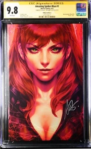 AMAZING SPIDER-MAN #1 - ARTGERM VIRGIN VARIANTE A+COA LTD 1500 FIRMATO CGC 9.8 - Foto 1 di 2