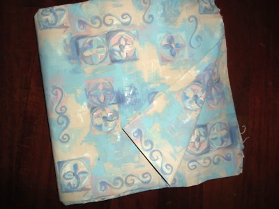 THOMASTON TUSCAN TURQUOISE GOLD CORAL KING/CALIFORNIA KING FLAT SHEET 106X100 - Image 1 of 4