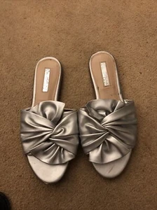 Miss Selfridge Silver Sandals Size 7 - Picture 1 of 5