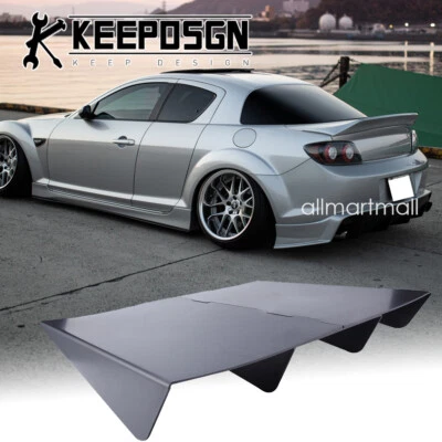 Black Rear Diffuser Bumper Lip Splitter Lower ABS Shark Fins for Mazda RX-8 JDM Foto 1 de 4