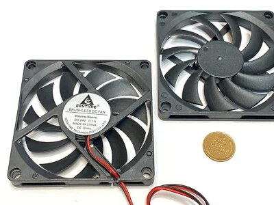 2 X 24V 80mm 2Pin 11Blades 80x80x10mm dc brushless Cooling Case Fan 8cm 8010 C8 - Image 1 of 3