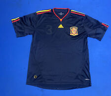 Adidas Spain Soccer Jersey Away 2010 World Cup Gerard Pique XL Blue