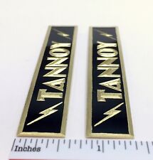Tannoy Speaker Badge Custom Engraved Solid Brass Pair Bezpłatna wysyłka 