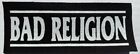 Patch en tissu avant Bad Religion cousu sur badge punk rock environ 2" X 5,5" (CP107)