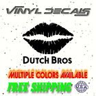 Lips Dutch Bros vinyl sticker decal / car truck window coffee mama cafe tumbler