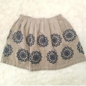Peek Fleur des champs taupe velvet circle skirt gray mandalas girl's 8 - Picture 1 of 4