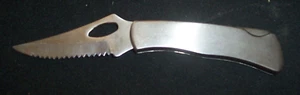 VTG Tomahawk Pocket Knife lock blade stainless steel 5.5" Opened (A-11) - Picture 1 of 4