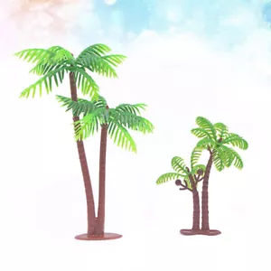 10 PCS Coastal Decor Palm Tree Ornament Luau Decorations Cupcake Topper - Picture 1 of 12