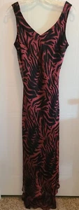 JOSEPH RIBKOFF Sleeveless V Neck Elegant Long Maxi Dress Red/Black Polyester 6 - Picture 1 of 12