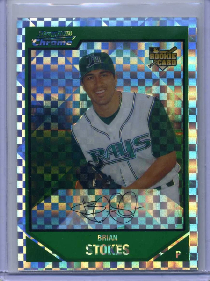 BRIAN STOKES 2007 Bowman Draft CHROME XFRACTOR #105/299 - DEVIL RAYS - Image 1 of 2