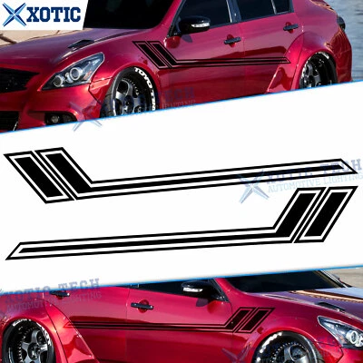 JDM Glossy Black Side Body Fender Hash Graphics Vinyl Sticker For Infiniti 2000+ - Image 1 of 4