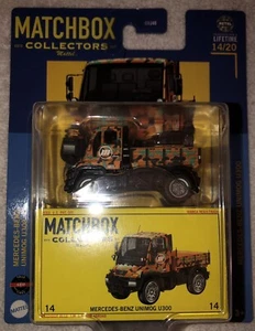 Matchbox Collettori Serie #14/20 Mercedes-Benz Unimog U300 2024 MATTEL CAMO - Foto 1 di 5