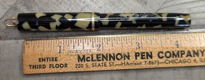 Sheaffer Univer винтажный перьевая ручка вшитый черный кремовый 14k золото nib - Изображение 1 из 4