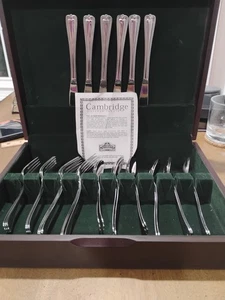 Vintage In Box Cambridge Silversmiths Chatham Pattern 30 Pieces Assts Flatware - Picture 1 of 12