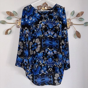 Express Damen blau grau Pullover Tunika Bluse Größe M - Bild 1 von 9