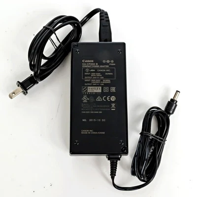 Adaptador de corriente compacto Canon CA-CP200 B para impresoras fotográficas y Selphy CP900 Foto 1 de 2