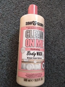 Soap & Glory Clean on Me Body Wash 500ml Original Pink Signature Fragrance. New - Picture 1 of 5