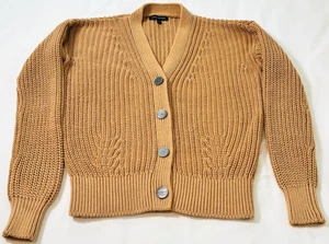 Banana Republic Button Up Cardigan Women Size Small Brown Knit V-Neck Sweater - Picture 1 of 8