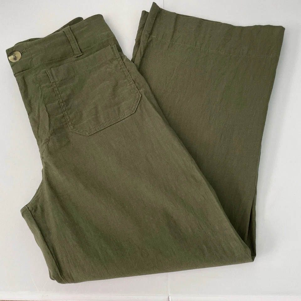 Calça Maeve By Anthropologie Feminina Tamanho 27 Verde The Colette Perna Larga Chique - Imagem 1 de 4