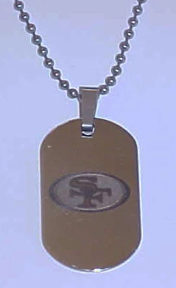 San Francisco 49ers Laser Engraved Dog Tags NEW Super Bowl 47 Cover