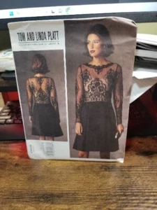 Vogue V1428 16-24 Tom & Linda Platt Pattern Ladies Lace Top Lined Dress Party - Picture 1 of 2