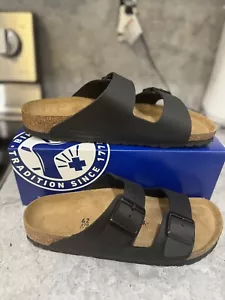 Birkenstock Arizona Sandal BS Birko-Flor Burkaki Black or Mocha Women NARROW FIT