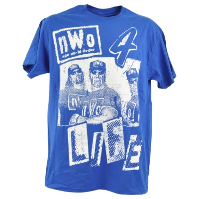 WWE NWO Nuevo Orden Mundial 4 Lucha Libre Programa de TV Cuello Redondo Adultos Camiseta Camiseta Foto 1 de 3