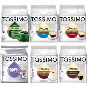 TASSIMO T-DISCS im Set Kaffee KaffeeKAPSEL 6 Sorten bis zu 96 Disc freie Auswahl - Bild 1 von 10