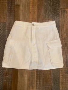 Princess Polly Damen Minirock Denim weiß Gr. 4 - Bild 1 von 4