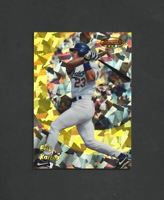 1998 Bowman's Best Eric Karros #58 ~  RARE Atomic Refractor #/100 ~ LA Dodgers - Image 1 of 2