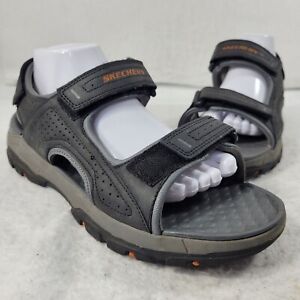 Skechers Tresmen Garo SN 204105 Outdoor Hiking Sandals Shoes Black Mens 8 M