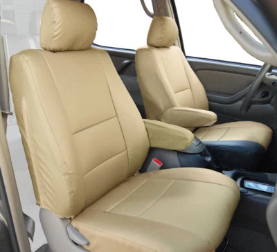 TOYOTA TUNDRA 2000-2003 BEIGE CUERO-COMO PERSONALIZADO 2 FUNDAS ASIENTO DELANTERO Y BRAZO Foto 1 de 4