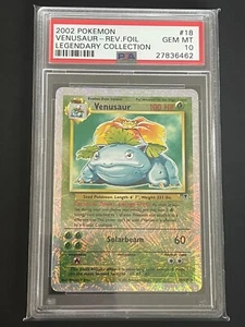 VENUSAUR 18/110 LEGENDARY COLLECTION REVERSE HOLO PSA 10 POKEMON CARD - Picture 1 of 2