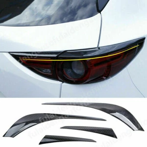 For Mazda CX-5 2017-2021 Carbon fiber Rear Light Lamp Eyebrow Cover Trim Eyelid - Picture 1 of 5