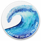 2 X Vinyl Stickers 7.5Cm - Wave Dive Sea Scuba Diving Cool Gift #9730