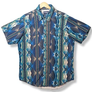 Vintage Wrangler Aztec Western Shirt Mens XL 17-35 Regular Fit Preshrunk X-tail - Picture 1 of 14