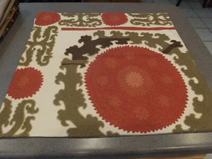 Nuovo ENORME copricuscino da terra in ceramica fienile Suzani Crewel ricamato 30 pollici RARO - Foto 1 di 1