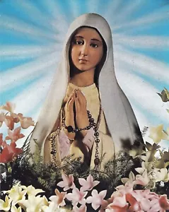 1 Postcard Our Lady of Fatima Virgin / Virgen de Fatima Print Image - Picture 1 of 2